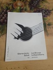 Leo Brouwer La Espiral Eterna For Classical Guitar Extremely Rare Sheet Music
