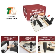 PRO Rail Guide Coping Sled for Router Table, Precise Clean Joints, Cabinet Do...