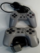 Lot Of 2 Sony PlayStation 1 PS1 Controllers 1 OEM  1 GamePad 8