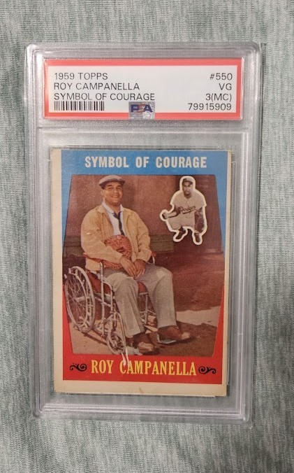 Roy Campanella 1959 Topps Symbol of Courage #550 PSA 3