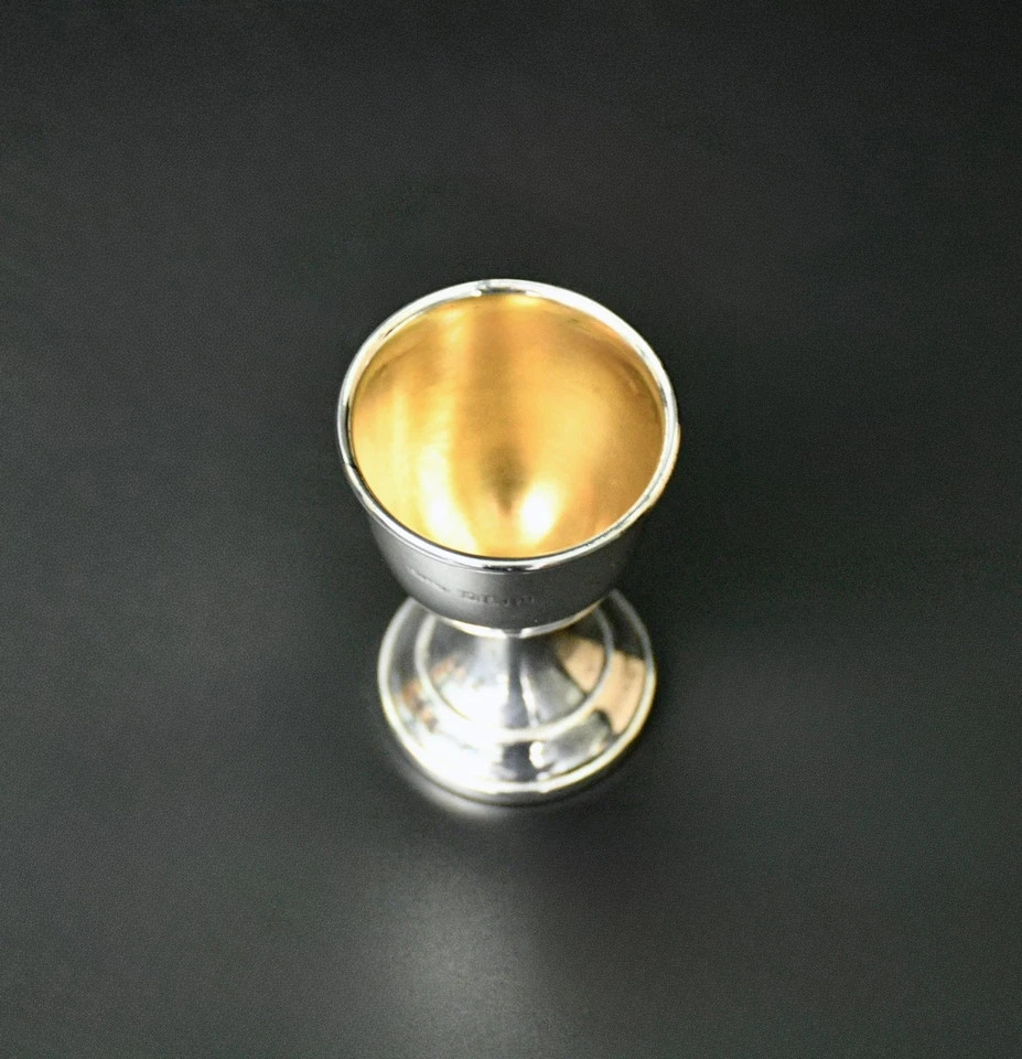 Чашка для яиц из чистого серебра - Бирмингем 1939 от S. Blanckenesee & Co - Изображение 2 из 4