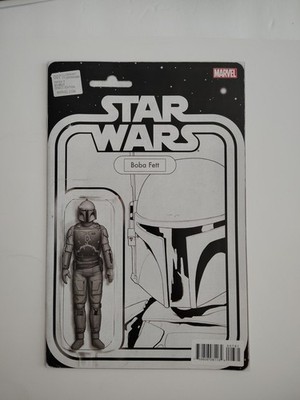 Star Wars #7 Boba Fett JTC Action Figure B&W  Variant  Marvel Comics 2015