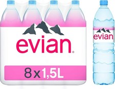 Image of Evian Still Natural Water 1.5 Litre Pack of 8 Mineral Water