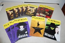 Lot of Broadway Playbill / Showbill -Beetlejuice, Wicked, Harry Potter, Hamilton