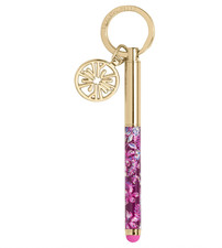 Lilly Pulitzer Keychain Pen w Stylus Tip, Black Ink Ballpoint Pen, Mini Stylus