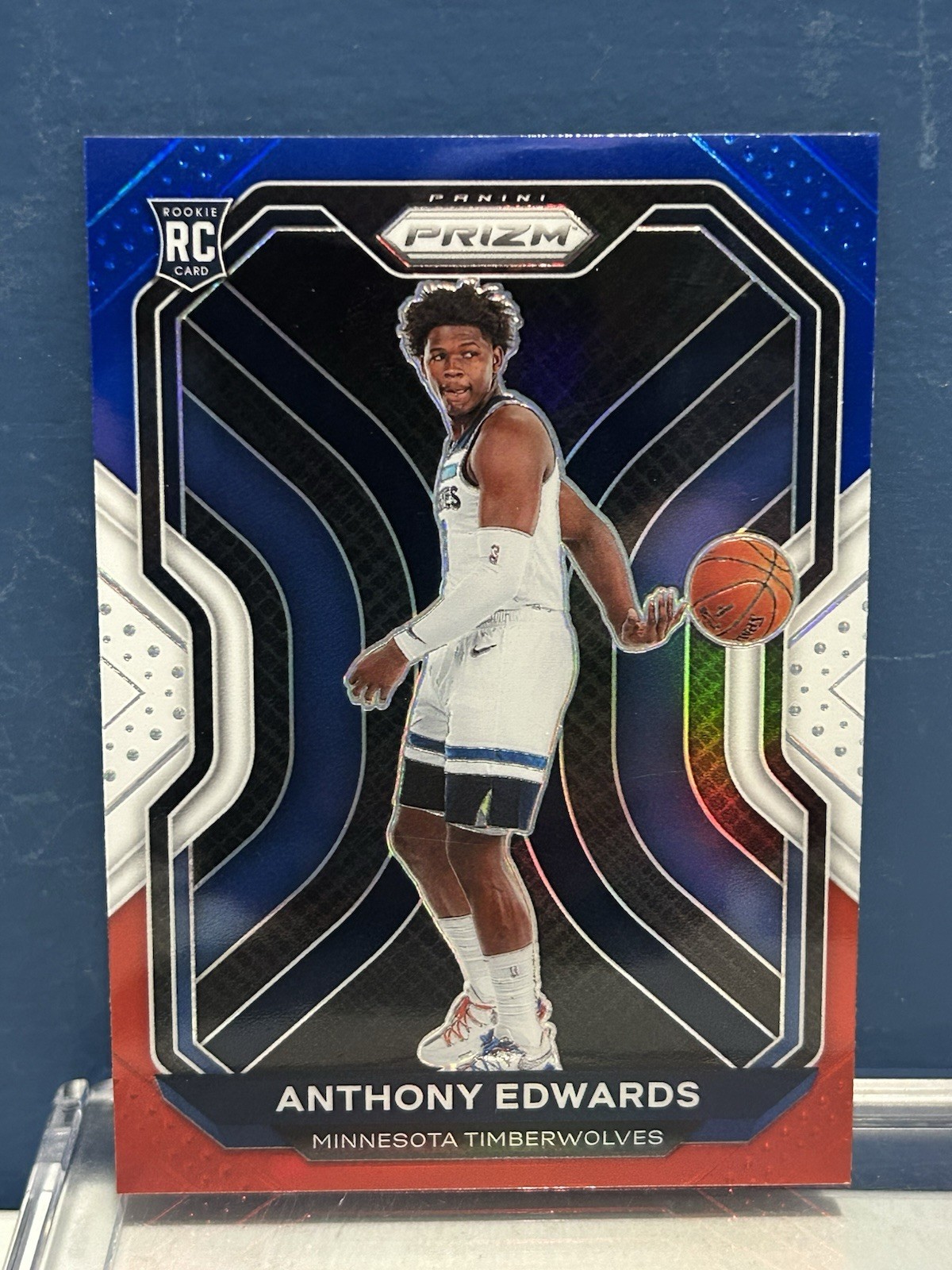 Anthony Edwards 2020-21 Panini Prizm Red White Blue Prizm RC #258 Minnesota