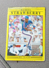 Fleer 1991 Darryl Strawberry #161 New York Mets Base Set MLB Baseball Card