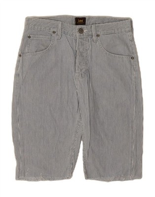 LEE Herren Jeansshorts W28 mittelblau Nadelstreifen Baumwolle AA06
