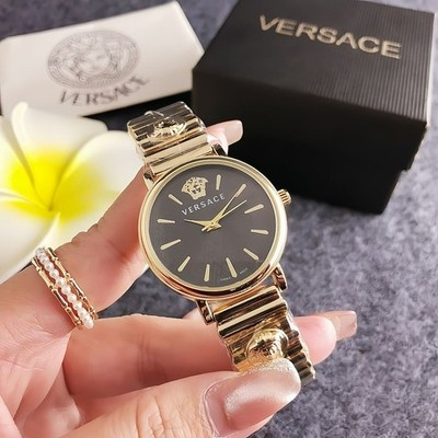 Timeless Versace 32mm Quartz Watch with Alloy Wristband and Box