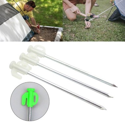 16Pcs Luminous Ground Nails Anchors Tent Accessory For Outdoor Camping Tent Peg