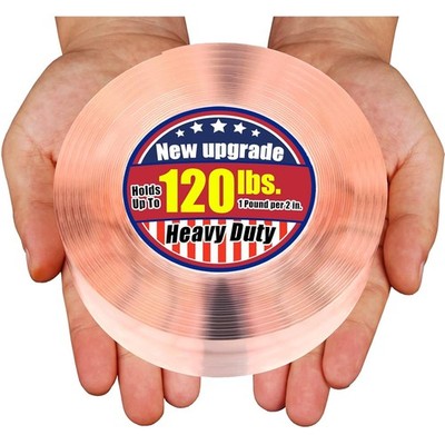 Extra Large 1.2'' x 240'' Double Sided Mounting Tape Heavy Duty, Clear & Tough Nan