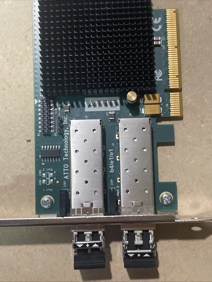 atto FC82EN dual port 8 GBE SFP PCI e network adapter 82EN122674 - Image 2 of 4