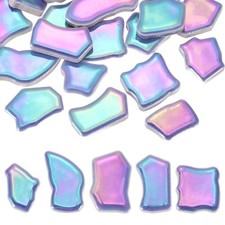 500g/1.1LB Irregular Ceramics Mosaic Tiles, 0.79"-1.57" Mosaic Stained Tile B...