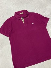 Burberry Brit Nova Check Polo Shirt Buttons L Size