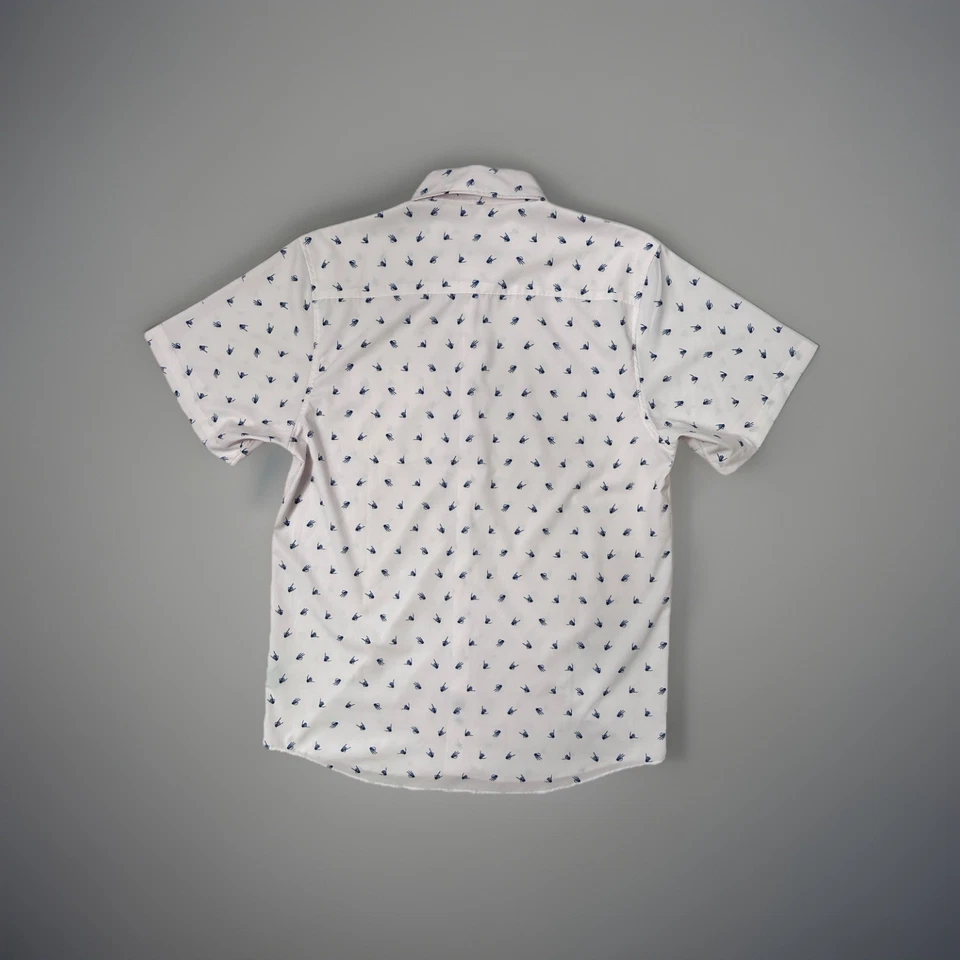 Camisa Dixxon Flannel Co Para Hombre Blanca Mediana Brolingual SS Con Botones Esqueleto Foto 2 de 2