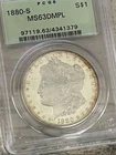 1880-S Morgan Silver Dollar AMAZING TONE PCGS MS 63 DMPL ~ Old Green Holder