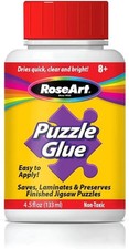 Jigsaw Puzzle Glue with Applicator   Saves, Laminates  Preserves Finished