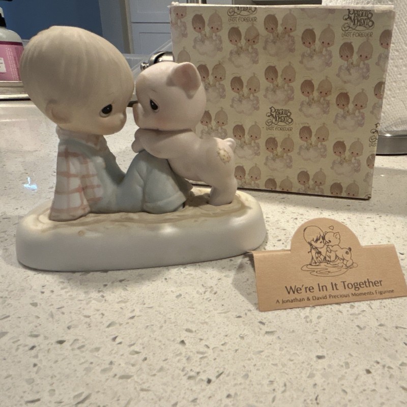 Precious Moments We’re In It Together Porcelain Figurine Boxed Signed 2005