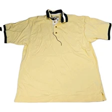 Cutter & Buck Mens Polo Shirt M Yellow Short Sleeve Golf Casual