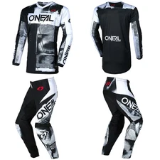 O'Neal Element v.26 Roller White Jersey Pants motocross dirt bike gear combo