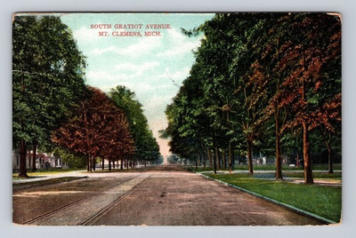 #ad Mt Clemens MI Michigan Residential South Gratiot Avenue Vintage c1908 Postcard $0.99