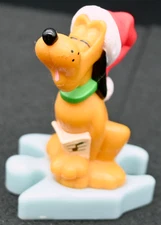 Disney Mickey's Once Upon a Christmas Pluto Ornament Happy Meal Toy Ex Cond