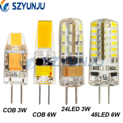 12V AC/DC DC12V COB G4 LED Bulb 3W 6W COB LED G4 Lamp Light 24LED 48LED LED Bulb