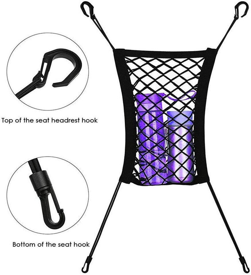 Car Dog Pet Barrier Guard – Back Seat Safety Mesh Net For SUV Truck – Unbranded B454