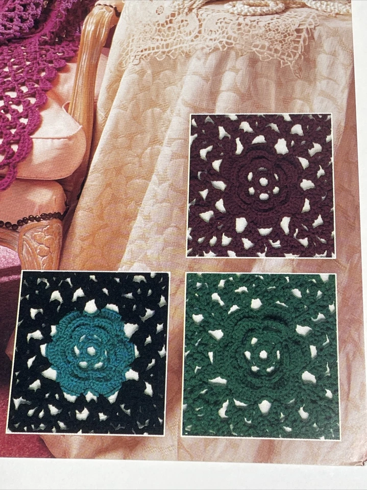 Irish Lace Afghan Victorian Elegance Crochet Pattern Needlecraft Shop - Image 3 of 4