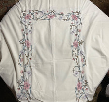 rectangle tablecloth floral vine butterfly 62x98 Inch Cotton