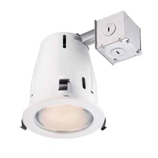 Commercial Electric 4 in. Recessed White Shower Kit