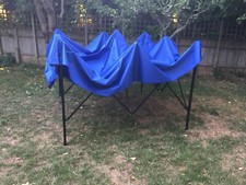 3mx3m Pop Up Gazebo Heavy Duty Foldable Tent BLUE With Storage Bag & Side Panels