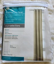 Style Selections Bernard Neutral Grommet Top Panel 40"X84" One Panel