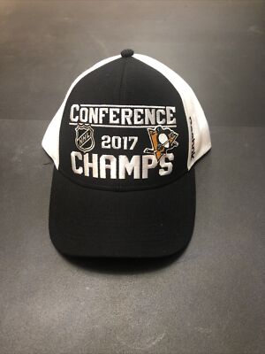 Pittsburgh Penguins Reebok 2017 Eastern Conference Champions Locker Room Hat NWT
