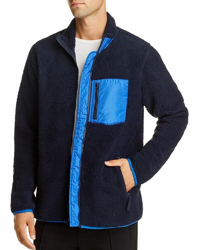 PACIFIC & PARK Sherpa Fleece Jacket - 100% Exclusive In Navy/blue X LARGE XL