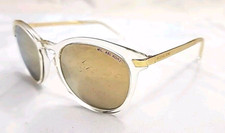 Michael Kors MK2023 Adrianna Clear Gold Round Sunglasses 53-21 135 READ