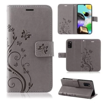 Housse Pour Samsung Galaxy XCover 4 Flip Cover Portefeuille Étui Gris - Photo 1/4
