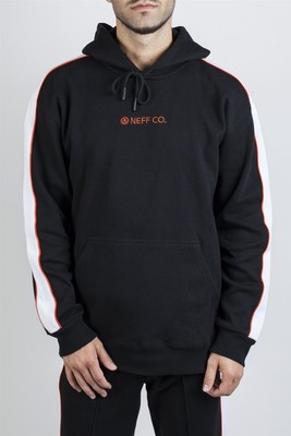 Neff Lazy Boi Pull Over Hoodie, Men's Medium, Black / Tangerine New
