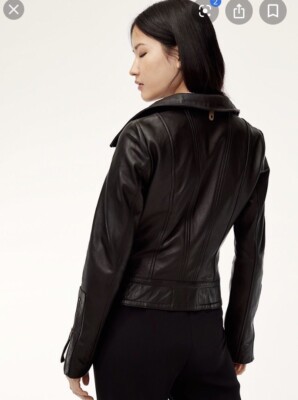 Mackage Aritzia Lamb Skin Leather Jacket Kenya XXS Black Biker
