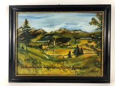 - Ölgemälde - Erinnerung Reichsautobahn München-Salzburg 1938 - sign. H.Fuchs