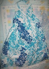 Old Navy Blue Floral & Halter Summer Dress XS