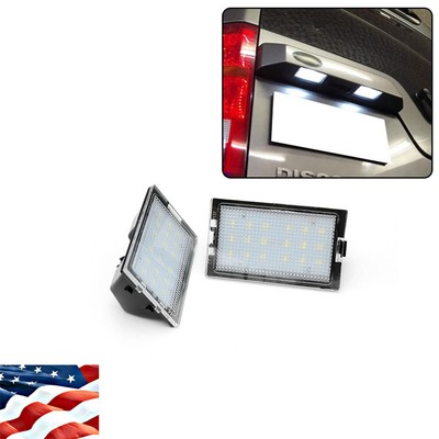 Vehicle Number License Plate Light Lamp LED Assembly x2 For Land Rover Discovery