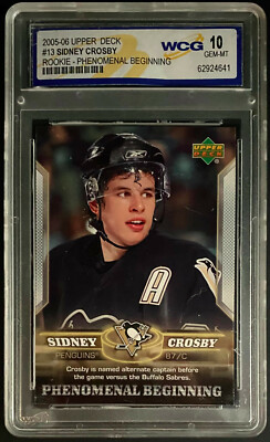 2005-06 Upper Deck Sidney Crosby Rookie Phenomenal Beginnings #13 WCG 10 Gem-MT