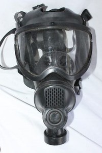 Belgian Military Issued BEM  Mask Protection Gas Mask 40 MM Filters NBC Black
