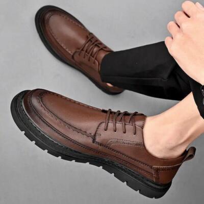 Fashion Mens Formal Dress Oxford Party Faux Leather Shoes Lace Up Round Toe  2025 | eBay