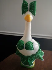 Goose clothes outfit - Green with white dots bikini w/bow for lg 24-27goose