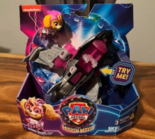  NEW Paw Patrol Movie SKYE Mighty Movie Jet with Lights  Sounds Action Figure 