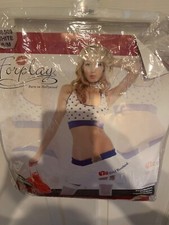 NWOT Forplay Total Knock Out Champ Costume Red White Blue Adult Size S/M