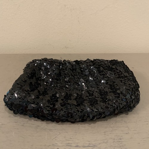 vtg black sequin Little Clutch Bag - Picture 6 of 7