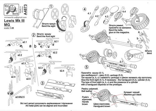 Mini World 4873 1/48 Lewis Mk III ametralladora (Reino Unido) Accesorios para kit modelo - Imagen 2 de 4